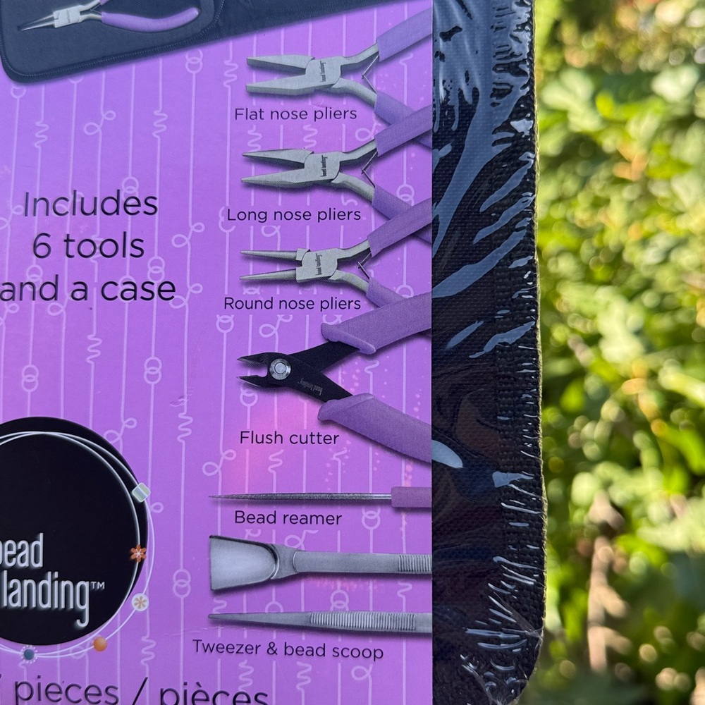 Jewelry Making Tool kit repair set Bead‎ Landing -zipper black case tools USED